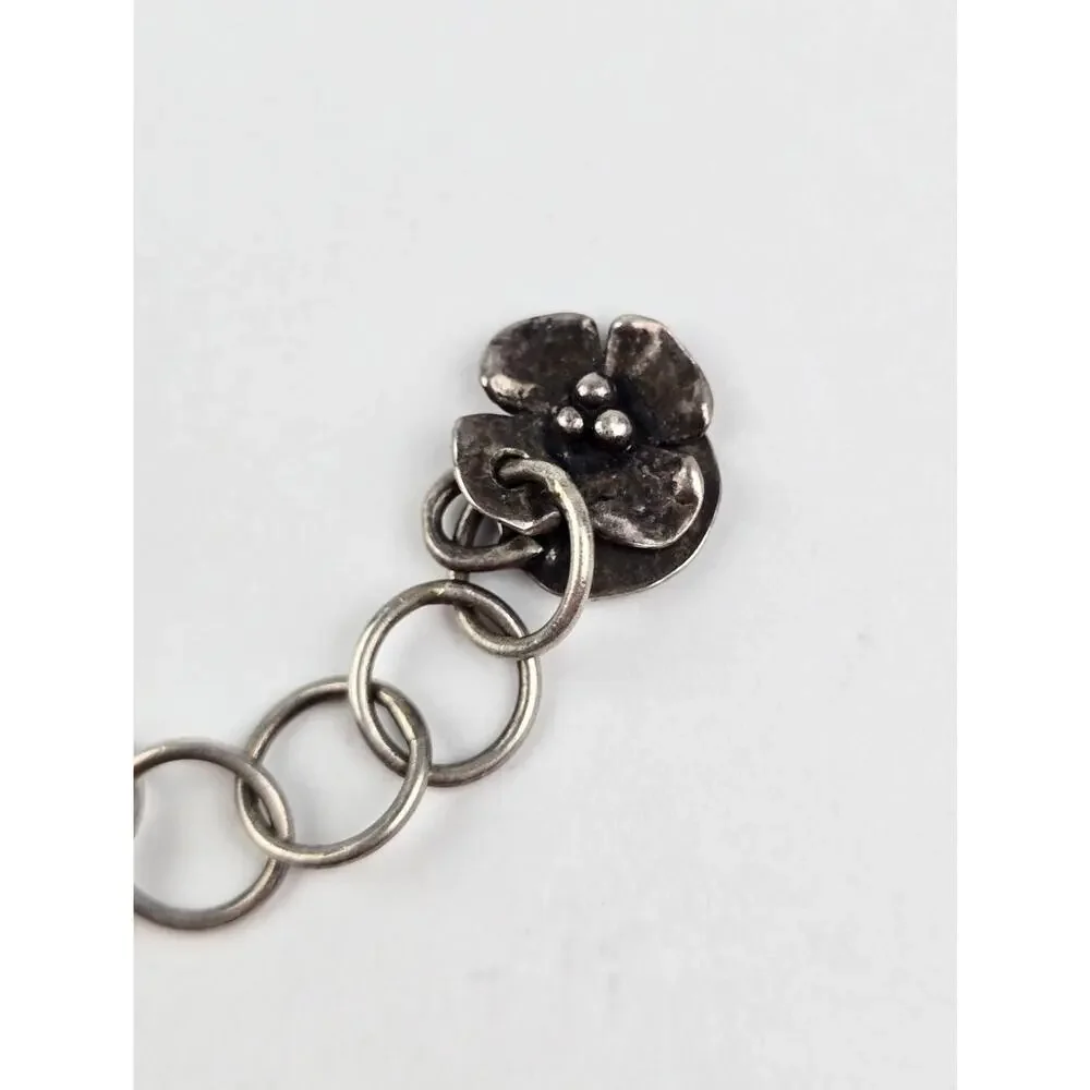 Sherry Tinsman sterling silver spiral discs bracelet 8.5